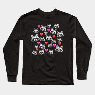 I Love Raccoons Long Sleeve T-Shirt